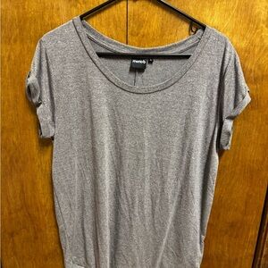 Mono B Heather Gray Short Sleeve Top